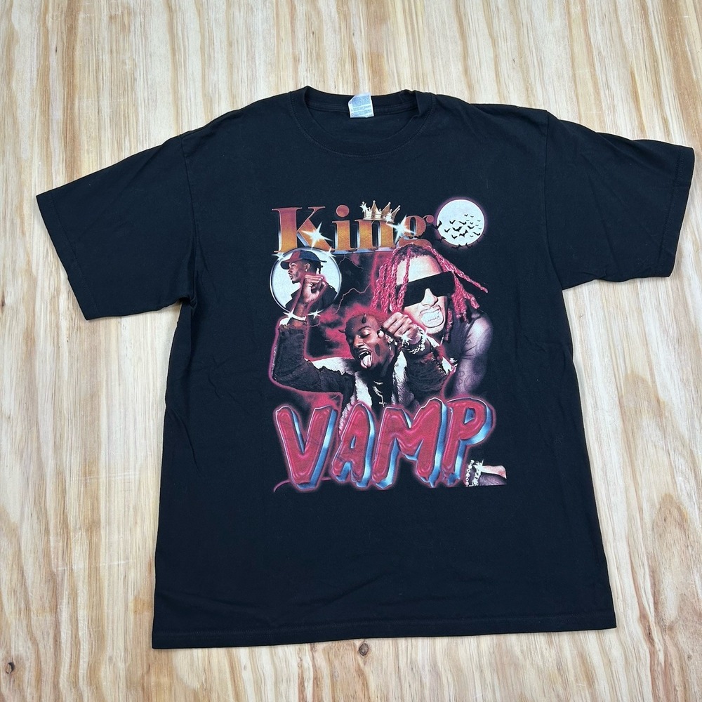 Playboi Carti King Vamp Tour Tee Black Large‎ Short Sleeve Rap Hip Hop